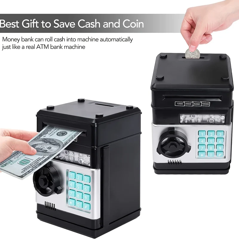 Salvadanaio Per Ragazze, Salvadanaio Elettronico Con Protezione Tramite Password, Scatola Di Immagazzinaggio Per Bobine Di Monete Per Casse Di Risparmio Bancomat, Regalo Di Halloween/Natale