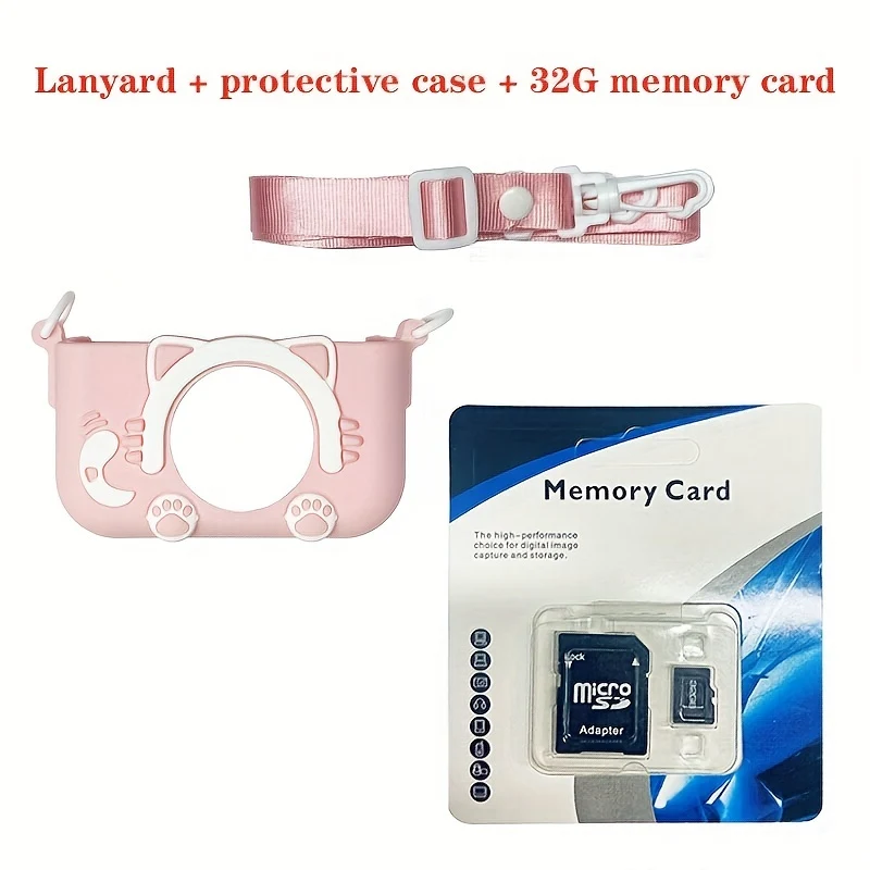 Fotocamera digitale per bambini 1080P, fotocamera ricaricabile per bambini giocattolo a colori con schermo da 5,08 cm 13MP con scheda SD 32G Halloween/Giorno del Ringraziamento/Regalo di Natale