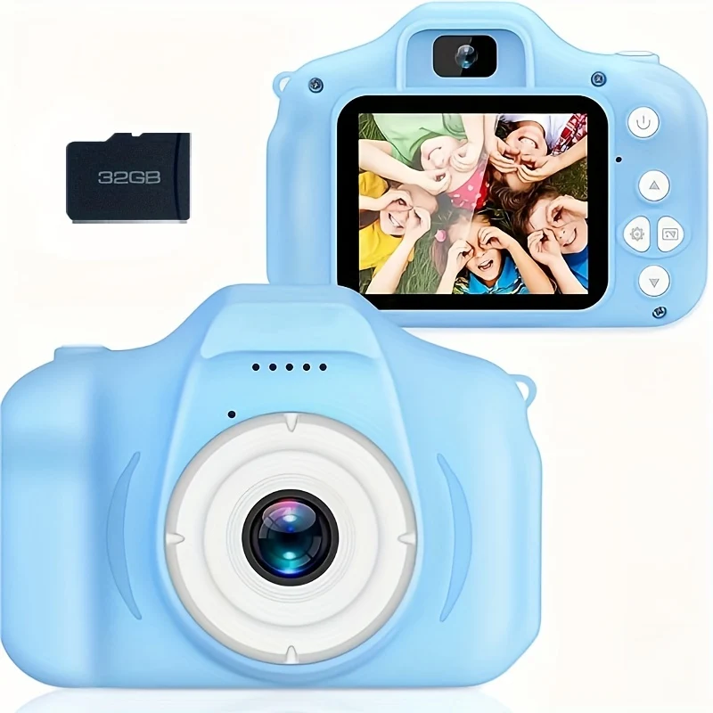 Fotocamera digitale per bambini 1080P, fotocamera ricaricabile per bambini giocattolo a colori con schermo da 5,08 cm 13MP con scheda SD 32G Halloween/Giorno del Ringraziamento/Regalo di Natale
