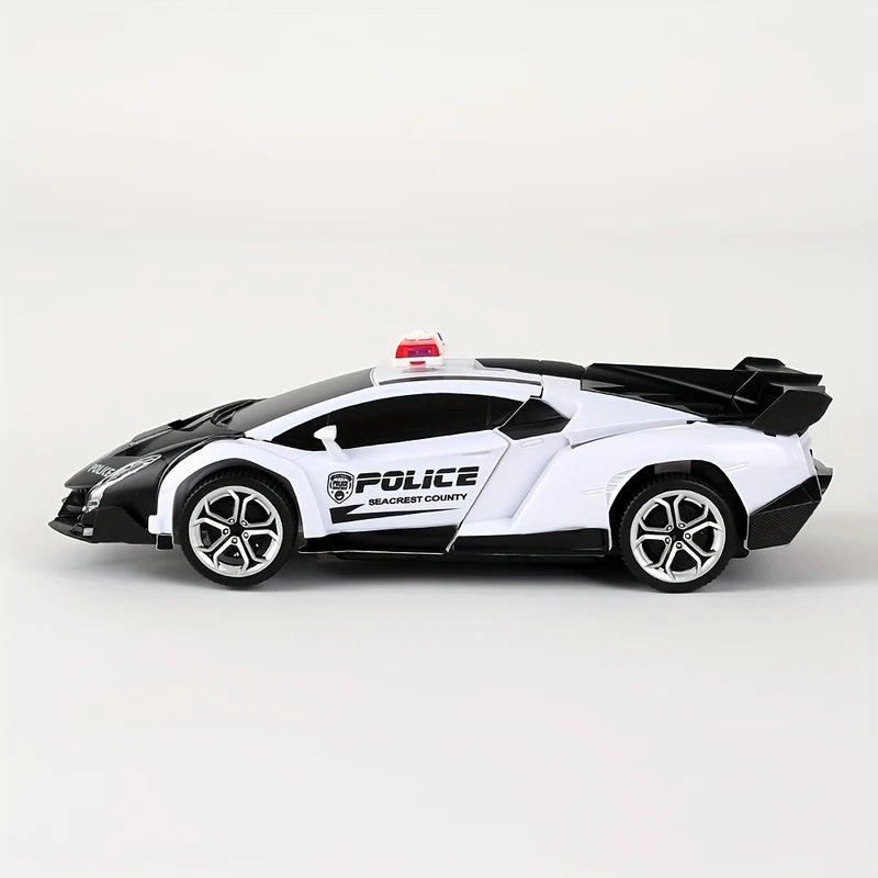 Telecomando A Lunga Distanza Da 2,4 GHz In Scala 1:18 Trasforma Robot Per Auto RC Per Bambini, Deformazione A Un Pulsante, Macchinina Della Polizia Con Deriva A 360 Gradi, Ottimi Giocattoli Regalo