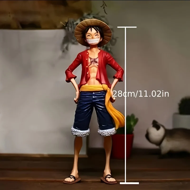 One Piece Set Up A Mano Autoconfidente Sorridendo Luffy Tre-forma Face-changing Doll Modello Di Computer Decorazione Doll Regalo Di Compleanno