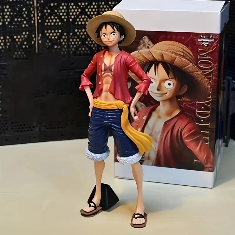 One Piece Set Up A Mano Autoconfidente Sorridendo Luffy Tre-forma Face-changing Doll Modello Di Computer Decorazione Doll Regalo Di Compleanno