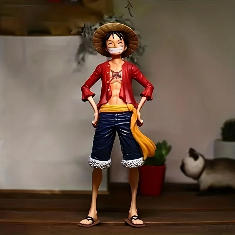 One Piece Set Up A Mano Autoconfidente Sorridendo Luffy Tre-forma Face-changing Doll Modello Di Computer Decorazione Doll Regalo Di Compleanno