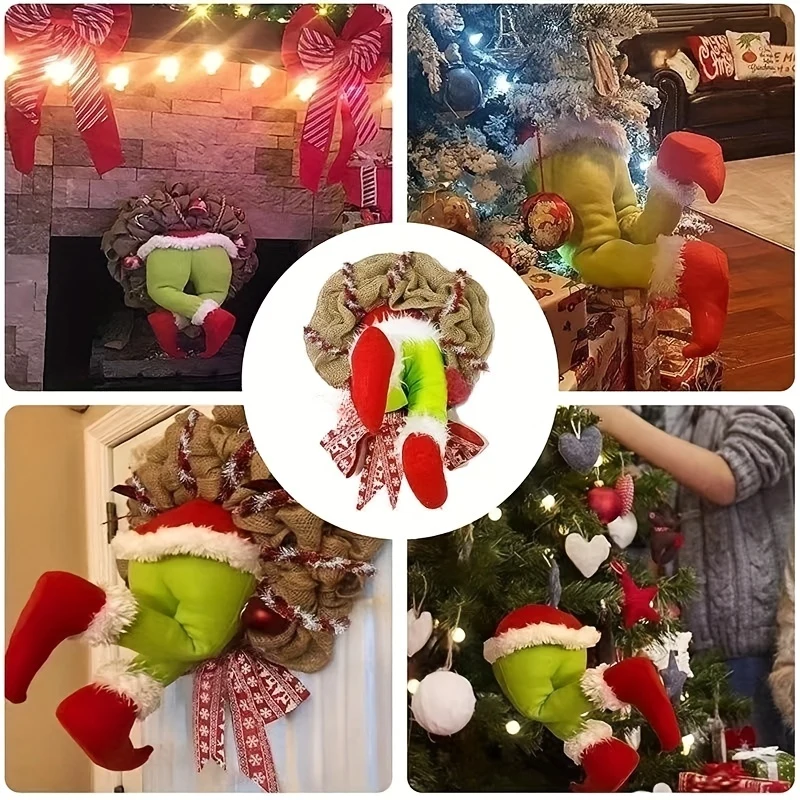 Ghirlanda di Natale da ladro Decorazione per la porta d'ingresso Decorazione per riunioni di famiglia Parete per finestra Ghirlanda per interni ed esterni Natale Halloween Regalo del Ringraziamento Natale, Halloween, Regalo del Giorno del Ringraziamento