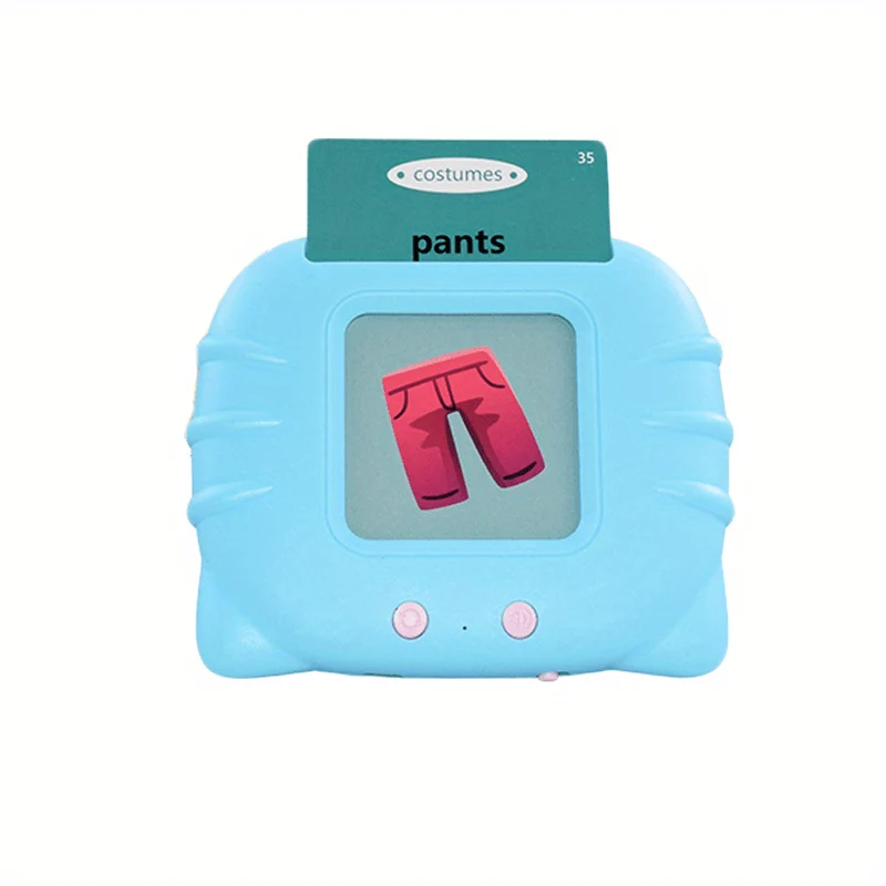 Tablet educativo con gatti dei cartoni animati da 224 carte: parole inglesi per l'apprendimento della lettura di flashcard per bambini con cavo di ricarica USB, regalo di Halloween, Natale e Giorno del Ringraziamento