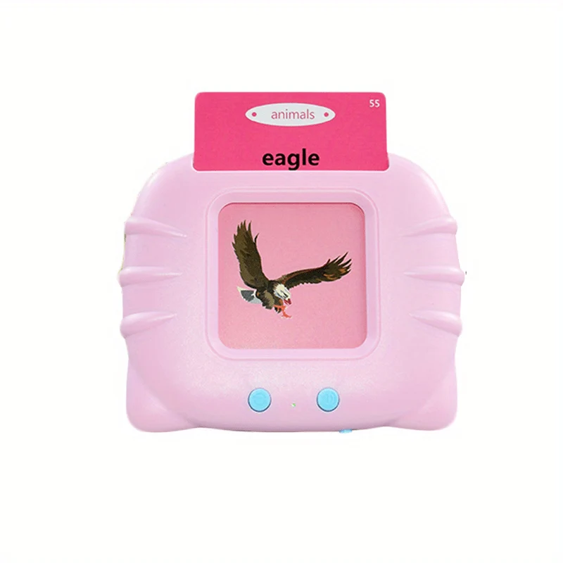 Tablet educativo con gatti dei cartoni animati da 224 carte: parole inglesi per l'apprendimento della lettura di flashcard per bambini con cavo di ricarica USB, regalo di Halloween, Natale e Giorno del Ringraziamento