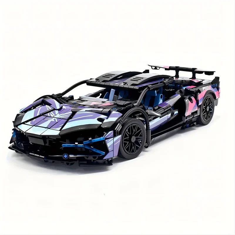 1314 pezzi tecnici nuovo modello di macchinina giocattolo, giocattolo di mattoni per veicolo da corsa assemblato per auto sportiva, regali per bambini adulti, Halloween/Giorno del Ringraziamento/regalo di Natale
