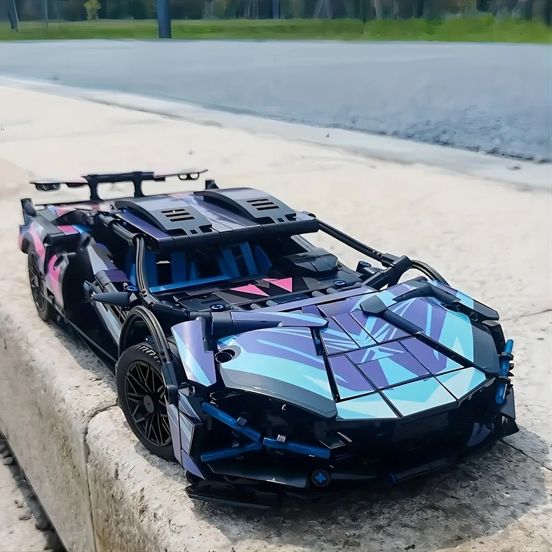 1314 pezzi tecnici nuovo modello di macchinina giocattolo, giocattolo di mattoni per veicolo da corsa assemblato per auto sportiva, regali per bambini adulti, Halloween/Giorno del Ringraziamento/regalo di Natale