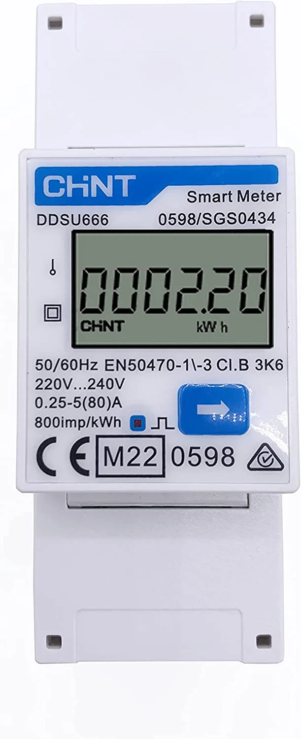 Contatore Energia Monofase Chint DDSU666 RS485 per Fotovoltaico e Zero Export