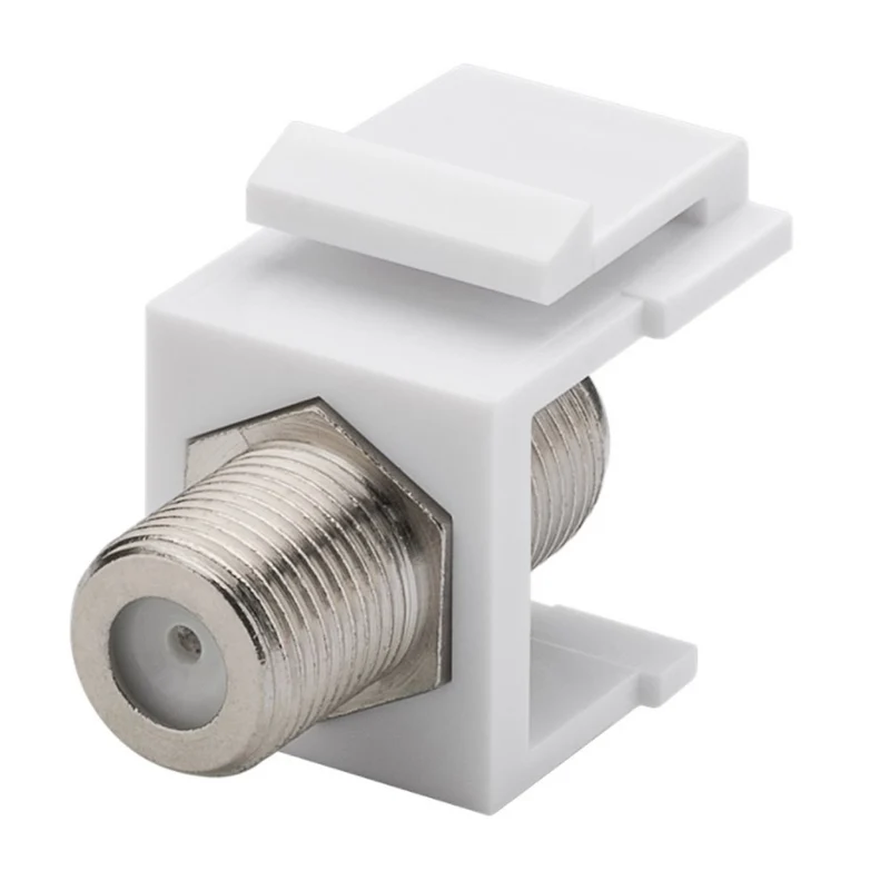 Adattatore Keystone BNC 75 Ohm Femmina/Femmina Bianco (TV / SAT / CCTV)