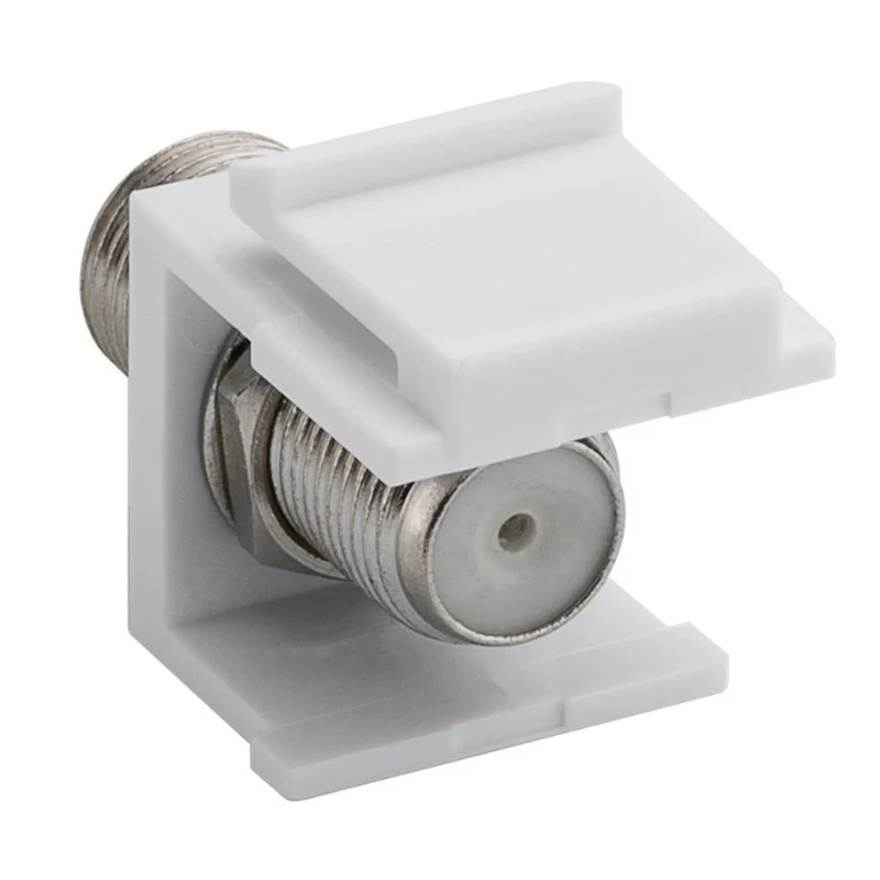 Adattatore Keystone BNC 75 Ohm Femmina/Femmina Bianco (TV / SAT / CCTV)