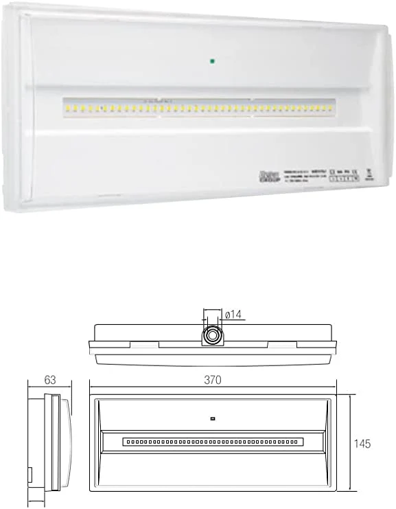 Relco sud Lampada emergenza LED 24watt IP42 SE 1h autonomia 320 LUMEN 820097