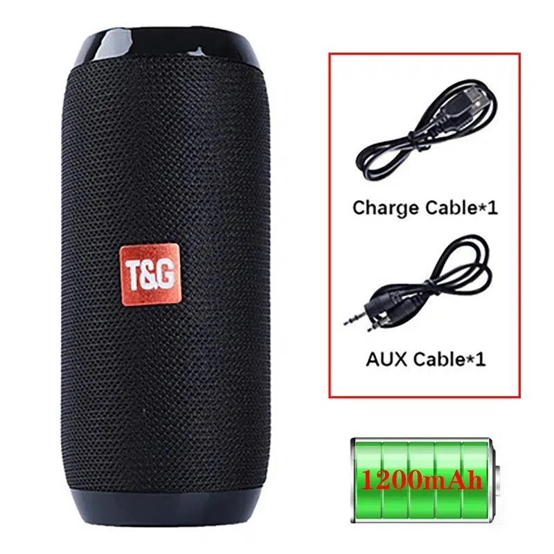 Altoparlante Portatile Wireless Con Bassi: Goditi La Musica Ovunque Con Il Cavo Di Ricarica, Il Cavo Aux, FM TF USB Plug-in Card Di T&G!