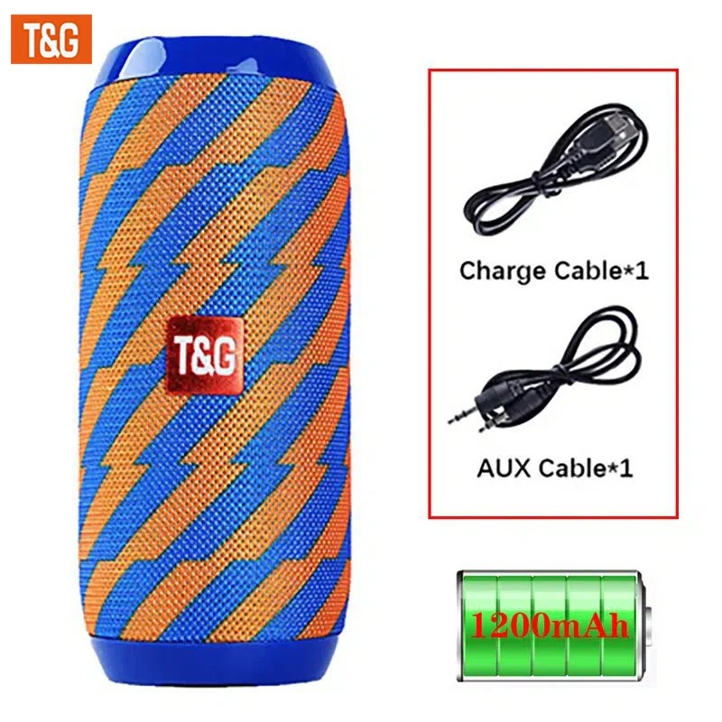 Altoparlante Portatile Wireless Con Bassi: Goditi La Musica Ovunque Con Il Cavo Di Ricarica, Il Cavo Aux, FM TF USB Plug-in Card Di T&G!