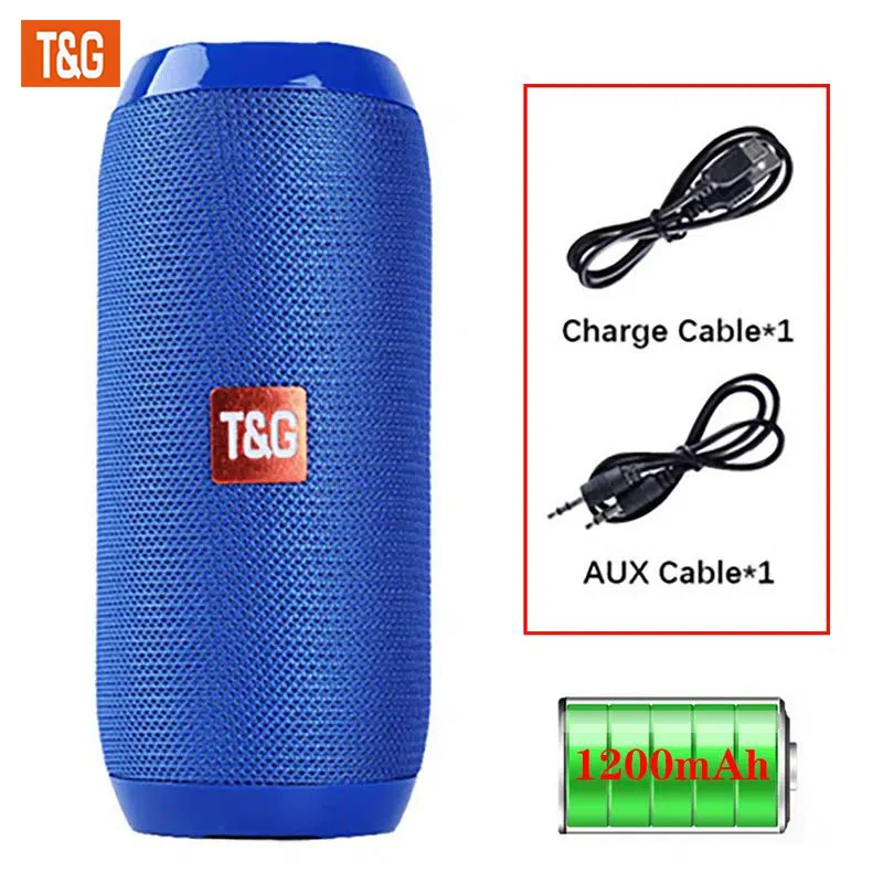 Altoparlante Portatile Wireless Con Bassi: Goditi La Musica Ovunque Con Il Cavo Di Ricarica, Il Cavo Aux, FM TF USB Plug-in Card Di T&G!