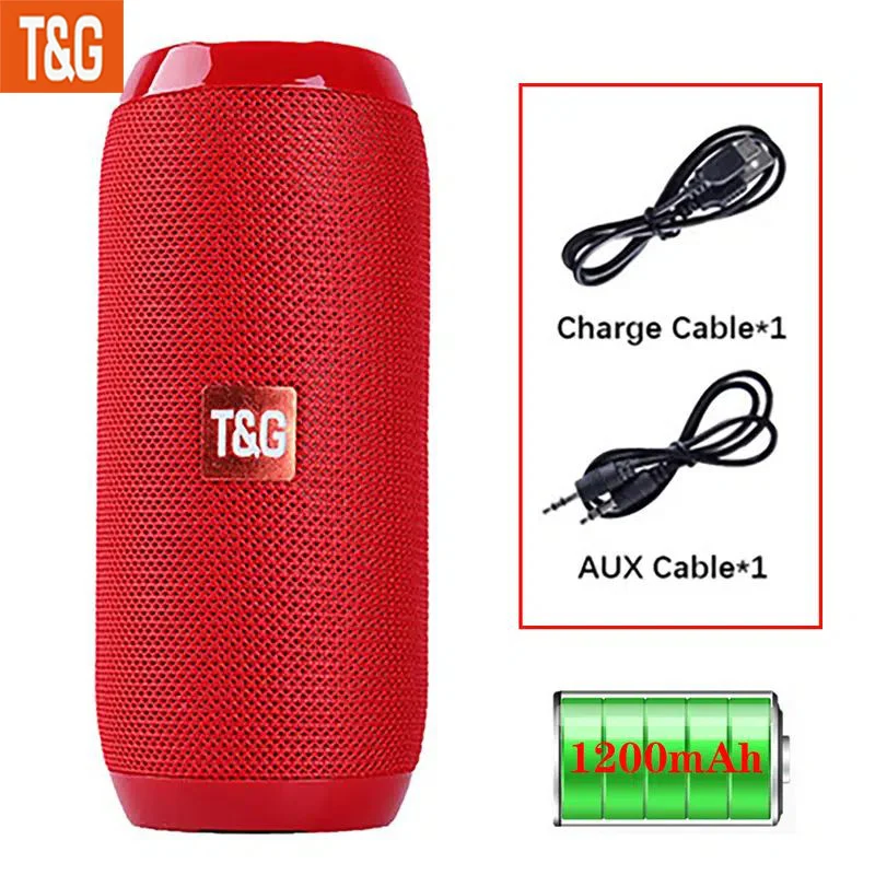 Altoparlante Portatile Wireless Con Bassi: Goditi La Musica Ovunque Con Il Cavo Di Ricarica, Il Cavo Aux, FM TF USB Plug-in Card Di T&G!