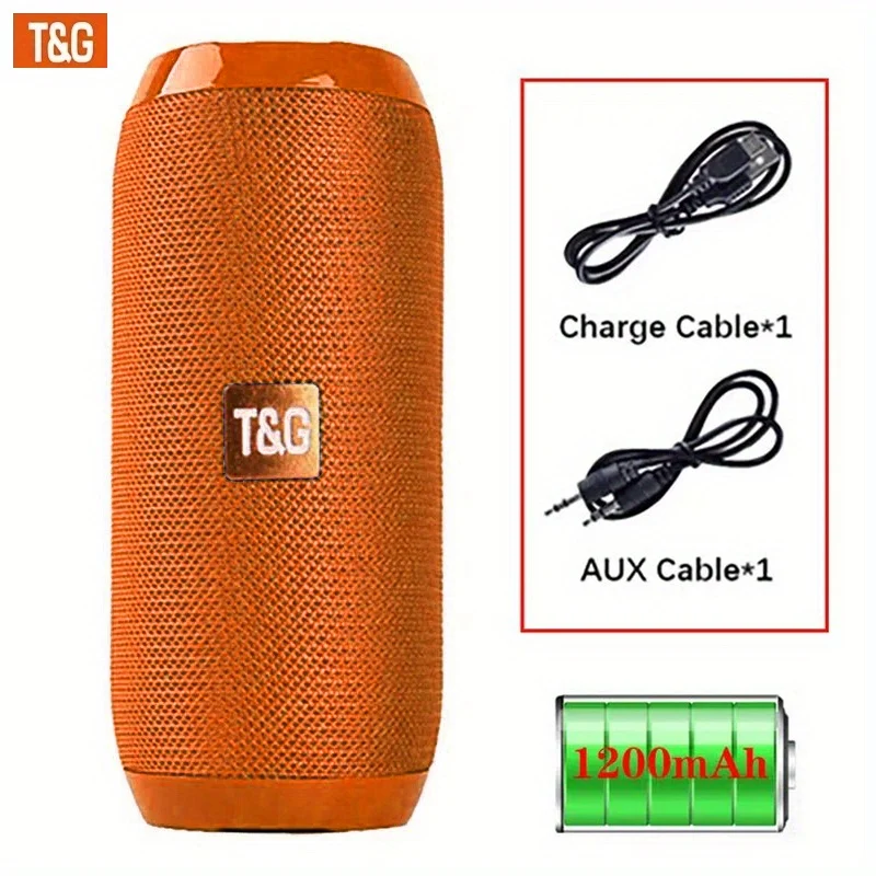 Altoparlante Portatile Wireless Con Bassi: Goditi La Musica Ovunque Con Il Cavo Di Ricarica, Il Cavo Aux, FM TF USB Plug-in Card Di T&G!