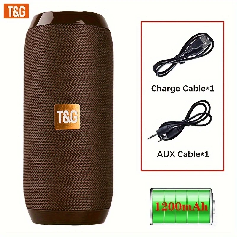 Altoparlante Portatile Wireless Con Bassi: Goditi La Musica Ovunque Con Il Cavo Di Ricarica, Il Cavo Aux, FM TF USB Plug-in Card Di T&G!