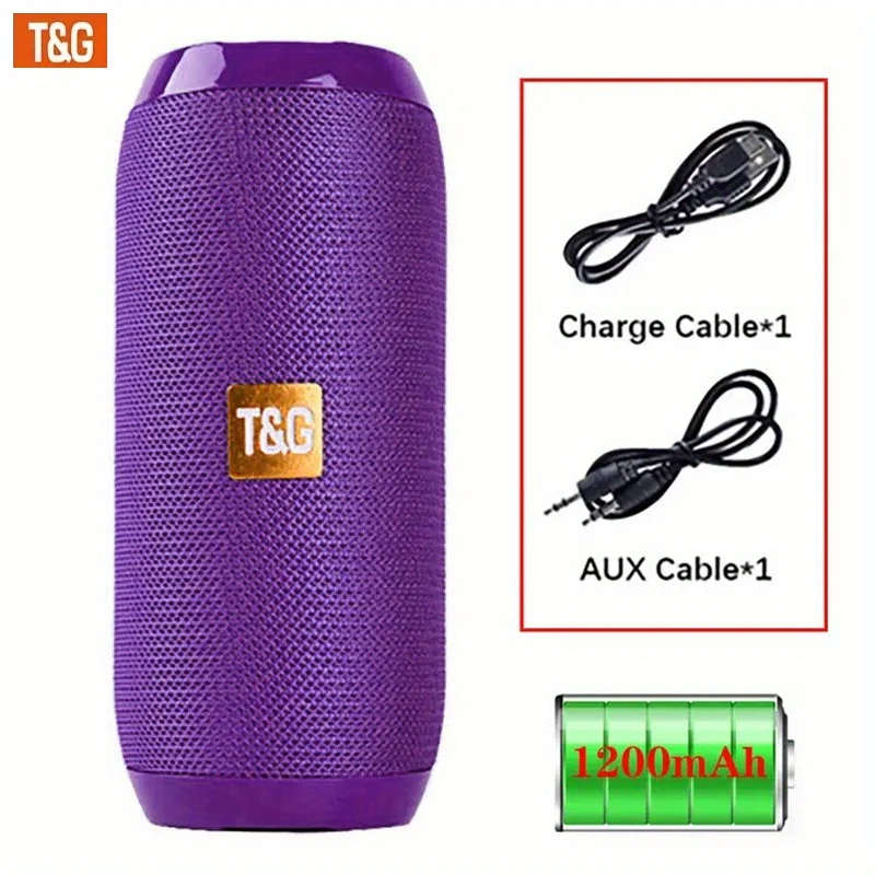 Altoparlante Portatile Wireless Con Bassi: Goditi La Musica Ovunque Con Il Cavo Di Ricarica, Il Cavo Aux, FM TF USB Plug-in Card Di T&G!