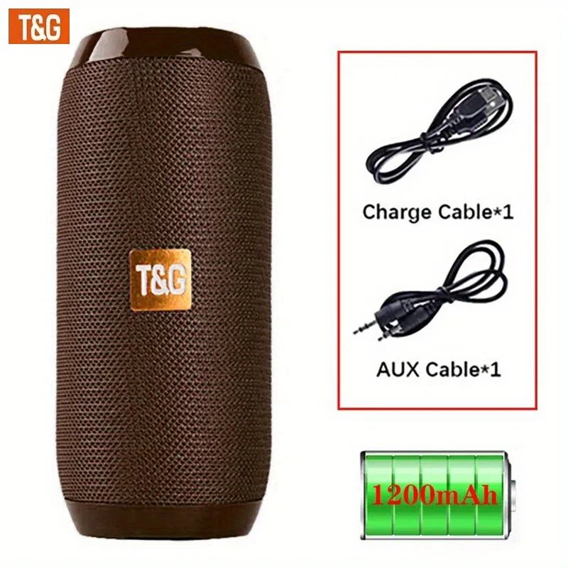 Altoparlante Portatile Wireless Con Bassi: Goditi La Musica Ovunque Con Il Cavo Di Ricarica, Il Cavo Aux, FM TF USB Plug-in Card Di T&G!