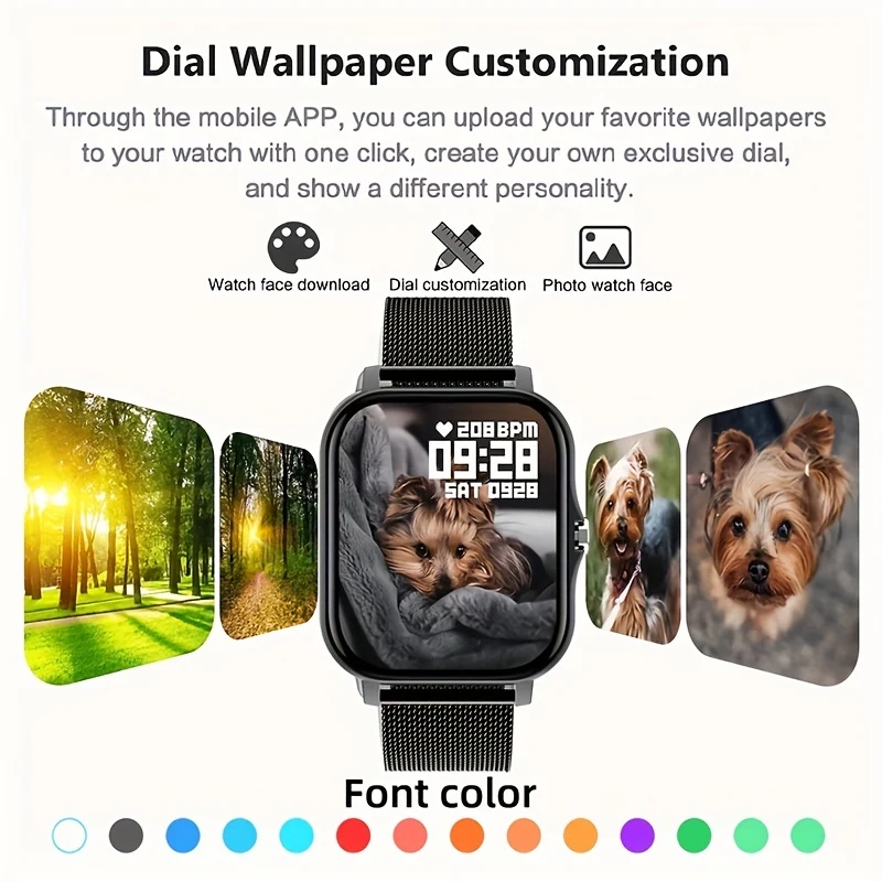 2023 NUOVO Smart Watch 4,65 Cm Pollici Chiamate/ricezione Wireless Frequenza Cardiaca Ossigeno Nel Sangue Pressione Sanguigna Monitoraggio Della Salute Del Sonno Promemoria Sedentario Per Telefoni Android E IOS Per Uomini E Donne