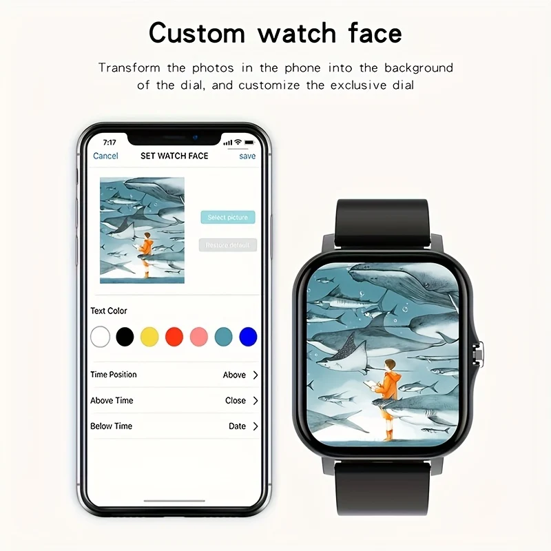 2023 NUOVO Smart Watch 4,65 Cm Pollici Chiamate/ricezione Wireless Frequenza Cardiaca Ossigeno Nel Sangue Pressione Sanguigna Monitoraggio Della Salute Del Sonno Promemoria Sedentario Per Telefoni Android E IOS Per Uomini E Donne
