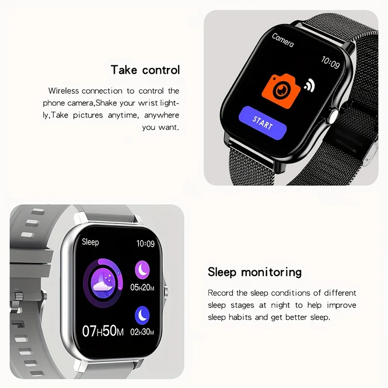 2023 NUOVO Smart Watch 4,65 Cm Pollici Chiamate/ricezione Wireless Frequenza Cardiaca Ossigeno Nel Sangue Pressione Sanguigna Monitoraggio Della Salute Del Sonno Promemoria Sedentario Per Telefoni Android E IOS Per Uomini E Donne