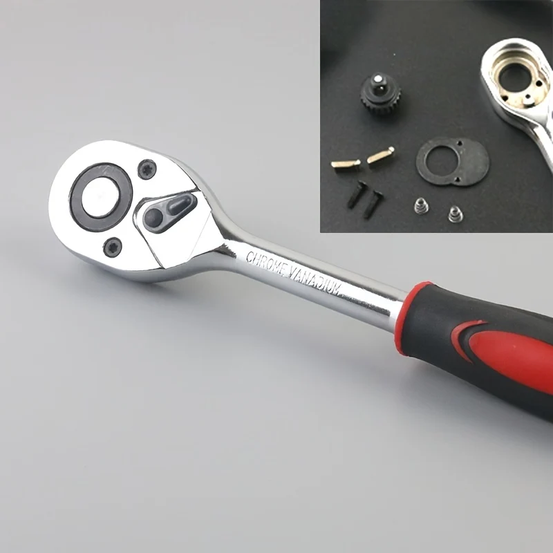 46 pz. Kit di strumenti di riparazione auto, cricchetto chiave dinamometrica cacciavite set di strumenti combo Kit di riparazione auto bicicletta strumento meccanico set di strumenti