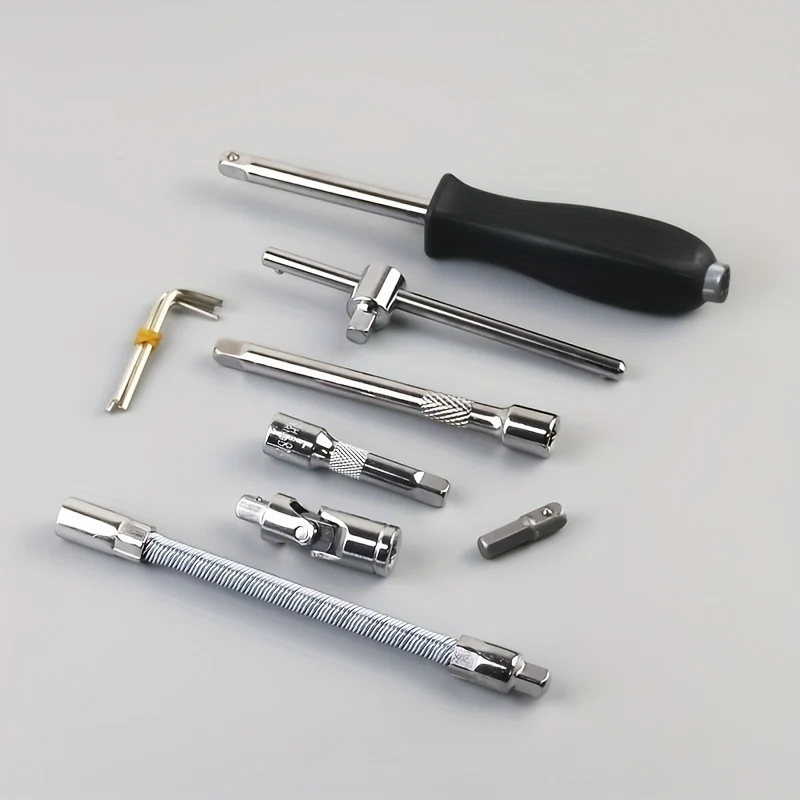 46 pz. Kit di strumenti di riparazione auto, cricchetto chiave dinamometrica cacciavite set di strumenti combo Kit di riparazione auto bicicletta strumento meccanico set di strumenti