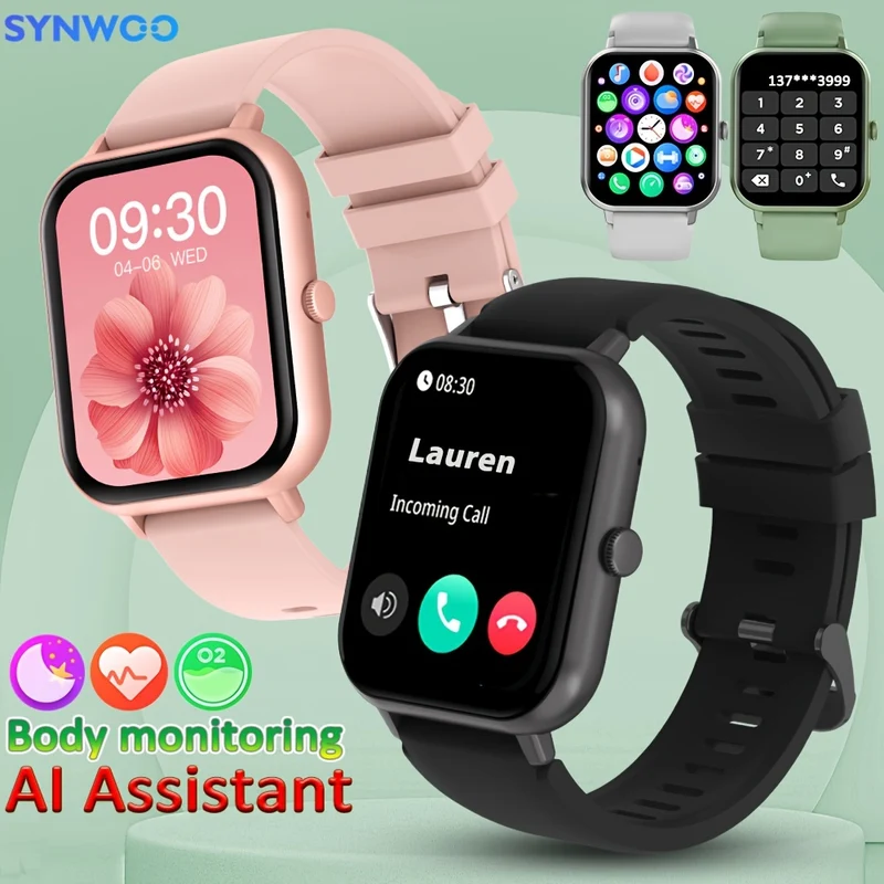 Smartwatch Alla Moda Per Uomo E Donna, Smartwatch Touch Screen Completo Da 4,65 Cm Con Oltre 100 Modalità Sportive, Oltre 100 Quadranti Personalizzati, Fitness Tracker, App Smart Voice Dafit, Adatto Per Telefoni Android IOS
