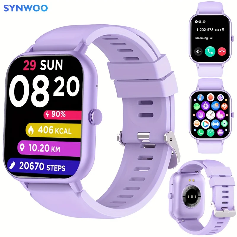 Smartwatch Alla Moda Per Uomo E Donna, Smartwatch Touch Screen Completo Da 4,65 Cm Con Oltre 100 Modalità Sportive, Oltre 100 Quadranti Personalizzati, Fitness Tracker, App Smart Voice Dafit, Adatto Per Telefoni Android IOS
