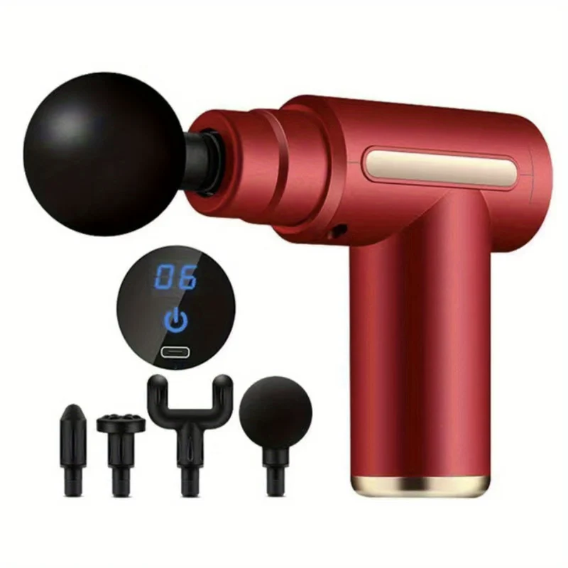 Pistola Per Massaggio 1pc, Massaggiatore A Percussione Portatile Per Muscoli Dei Tessuti Profondi Per Dolori Al Corpo, Alla Schiena E Al Collo, Design Elegante Ultra Compatto, Alimentato Da Una Coppia Elevata, Regalo Per La Festa Del Papà Per Papà