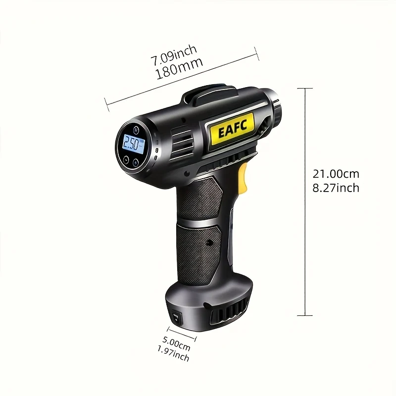 Compressore d'aria portatile dell'automobile 120W, pompa gonfiabile portatile dell'automobile cablata/wireless elettrica, gonfiatore di pneumatici delle automobili con la luce del LED per l'automobile