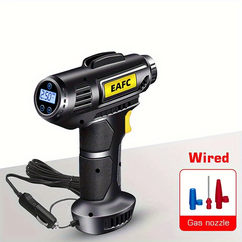 Compressore d'aria portatile dell'automobile 120W, pompa gonfiabile portatile dell'automobile cablata/wireless elettrica, gonfiatore di pneumatici delle automobili con la luce del LED per l'automobile
