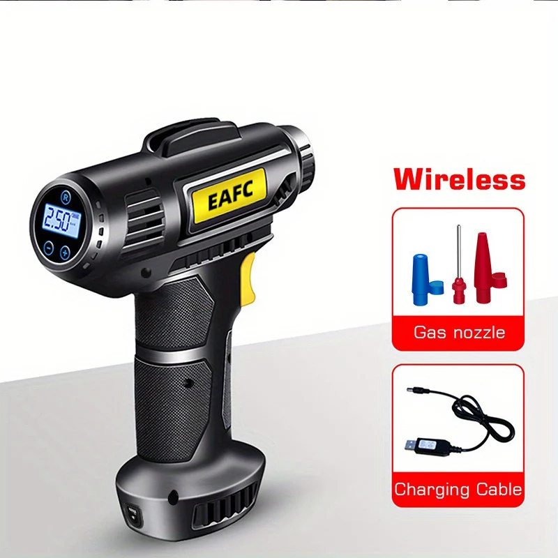 Compressore d'aria portatile dell'automobile 120W, pompa gonfiabile portatile dell'automobile cablata/wireless elettrica, gonfiatore di pneumatici delle automobili con la luce del LED per l'automobile
