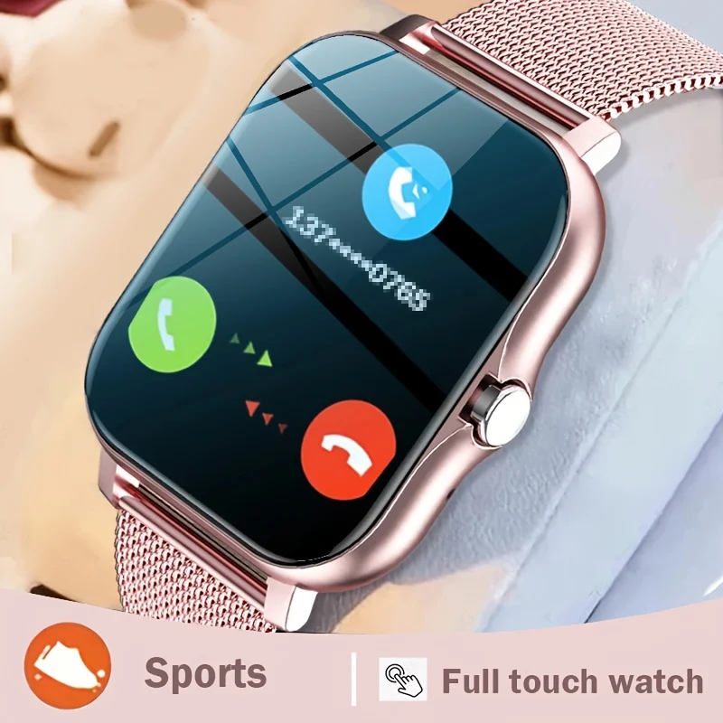 Smart Watch Display Full Touch Screen Con Messaggio, Risposta Chiamata Smartwatch Monitoraggio Sonno, Pedometro Sportivo, Avvisi Informazioni, Per IPhone, Smartbands Android Orologio Fitness Per Donne Uomini Amico Regalo, Regalo Di Compleanno