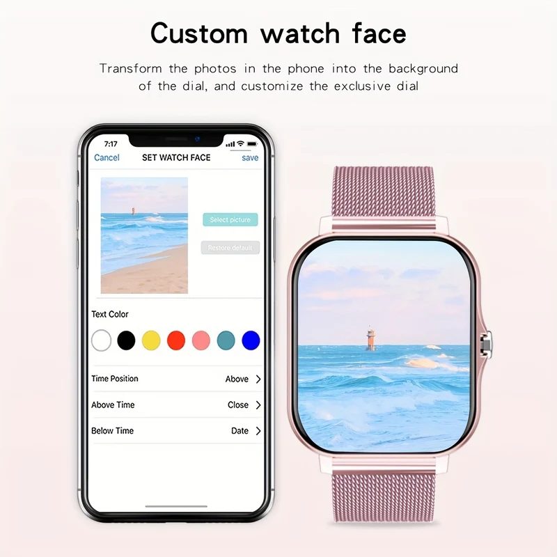 Smart Watch Display Full Touch Screen Con Messaggio, Risposta Chiamata Smartwatch Monitoraggio Sonno, Pedometro Sportivo, Avvisi Informazioni, Per IPhone, Smartbands Android Orologio Fitness Per Donne Uomini Amico Regalo, Regalo Di Compleanno