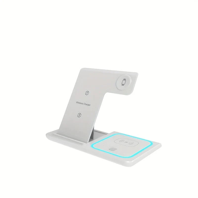 3 In 1 Stazione Di Ricarica Veloce, Supporto Caricabatterie Wireless Pieghevole Per IPhone 14,13,12,11/Pro/Max/Mini/Plus, X, XR, XS/Max, SE, 8/Plus, Per IWatch 1-8, Per Airpods 3/2/Pro