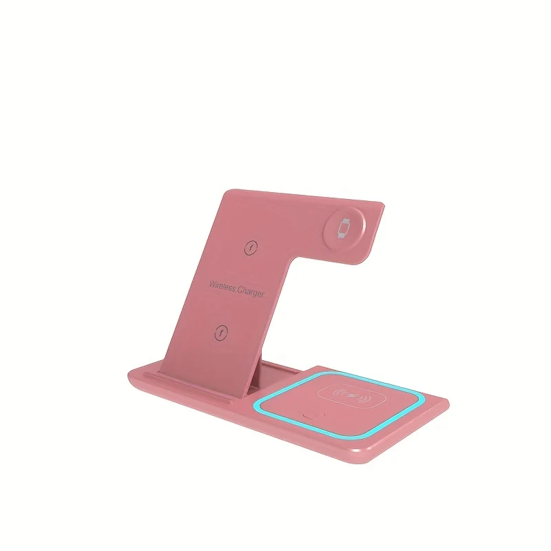 3 In 1 Stazione Di Ricarica Veloce, Supporto Caricabatterie Wireless Pieghevole Per IPhone 14,13,12,11/Pro/Max/Mini/Plus, X, XR, XS/Max, SE, 8/Plus, Per IWatch 1-8, Per Airpods 3/2/Pro