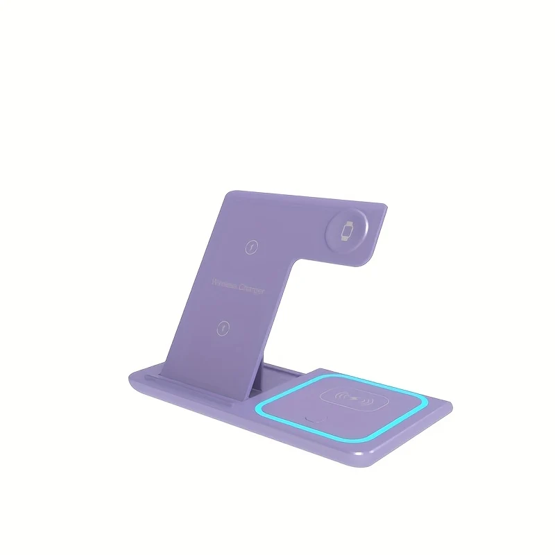 3 In 1 Stazione Di Ricarica Veloce, Supporto Caricabatterie Wireless Pieghevole Per IPhone 14,13,12,11/Pro/Max/Mini/Plus, X, XR, XS/Max, SE, 8/Plus, Per IWatch 1-8, Per Airpods 3/2/Pro