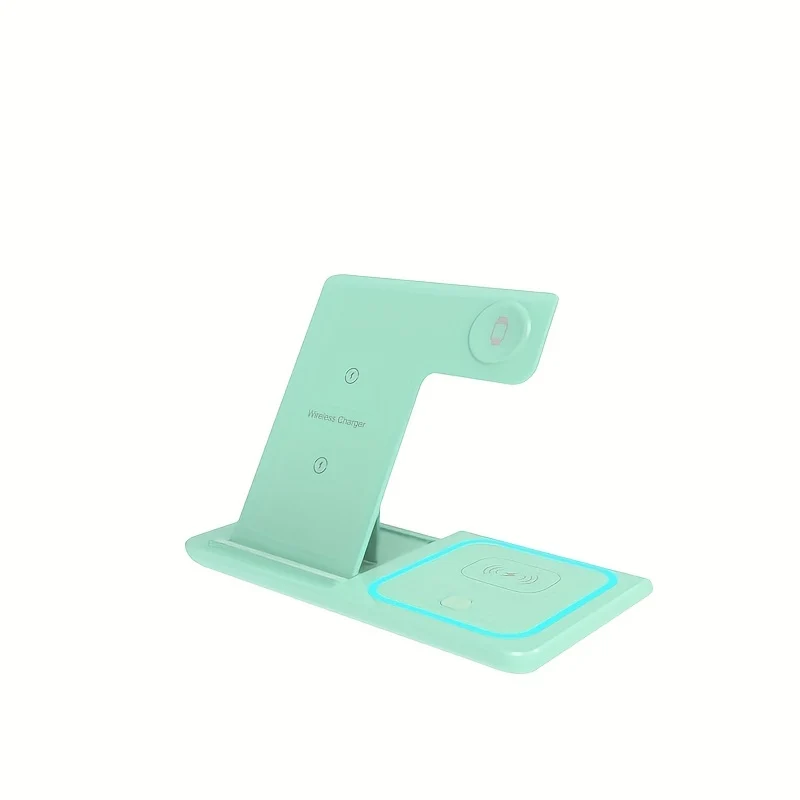 3 In 1 Stazione Di Ricarica Veloce, Supporto Caricabatterie Wireless Pieghevole Per IPhone 14,13,12,11/Pro/Max/Mini/Plus, X, XR, XS/Max, SE, 8/Plus, Per IWatch 1-8, Per Airpods 3/2/Pro