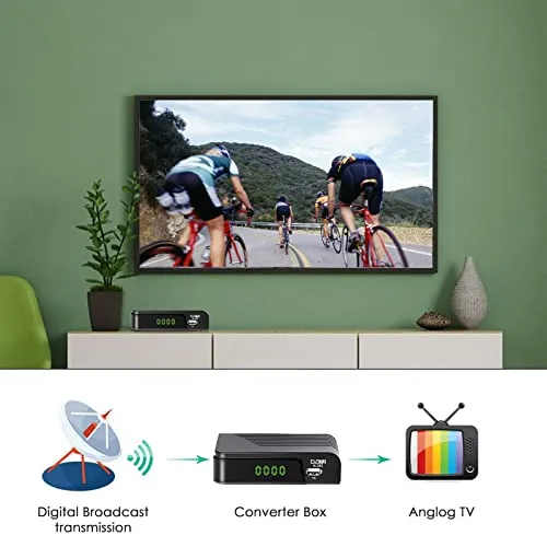Decoder DVB-T2 Digitale Terrestre 2023 Full HD 1080P Dolby Audio H.265 HEVC Main 10 Bit Riceve Tutti I Canali Gratuiti, Mini Scart Supporta Sistema Nuovo[Includere 2in1 telecomando universale]