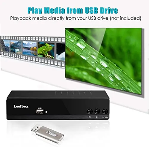 DVB T2 Decoder Digitale Terrestre H.265 HEVC Main 10 Bit Ricevitore Digitale Terrestre Full HD 1080p MPEG-2/4 Dolby,Supporta HD e SCART Multimedia PVR USB WiFi [2in1 Telecomando Universale]