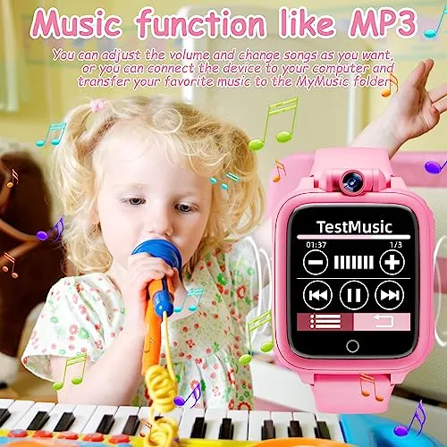 Smartwatch per Bambini, Orologio Intelligente Bambini, Regalo Bambini, Giochi per Bambini, Giocattoli Bambini 14 Giochi, Telecamera, Musicale, Regali di Natale per ragazze e ragazzi dai 2 ai 13 anni