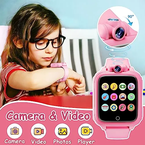 Smartwatch per Bambini, Orologio Intelligente Bambini, Regalo Bambini, Giochi per Bambini, Giocattoli Bambini 14 Giochi, Telecamera, Musicale, Regali di Natale per ragazze e ragazzi dai 2 ai 13 anni