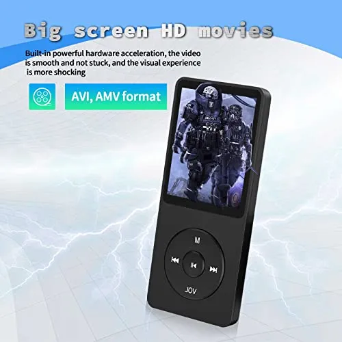 ZHITING 8GB MP3 Player,Lettore MP3,Lossless HiFi Musicale mp3 Lettore,Schermo 1,8" Lettore Musicale,Slot TF Fino a 128 GB