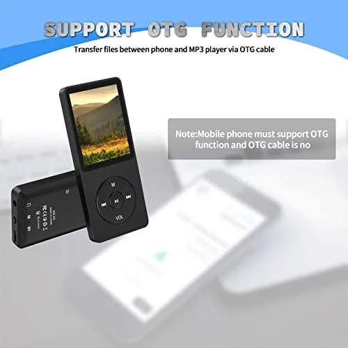 ZHITING 8GB MP3 Player,Lettore MP3,Lossless HiFi Musicale mp3 Lettore,Schermo 1,8" Lettore Musicale,Slot TF Fino a 128 GB