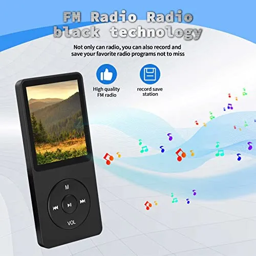 ZHITING 8GB MP3 Player,Lettore MP3,Lossless HiFi Musicale mp3 Lettore,Schermo 1,8" Lettore Musicale,Slot TF Fino a 128 GB