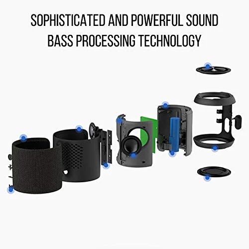 Cassa Bluetooth Portatile, 20W Altoparlante Bluetooth Impermeabile IPX6 Wireless 360° Stereo, Mini Speaker Bluetooth 5.0 16 Ore di Riproduzione con HD Mic Supporto Radio FM, AUX, TF, USB - Nero