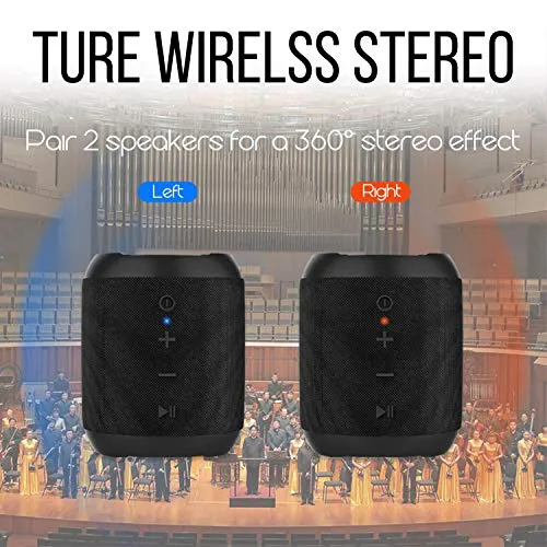 Cassa Bluetooth Portatile, 20W Altoparlante Bluetooth Impermeabile IPX6 Wireless 360° Stereo, Mini Speaker Bluetooth 5.0 16 Ore di Riproduzione con HD Mic Supporto Radio FM, AUX, TF, USB - Nero
